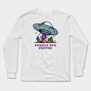 Purple UFO Pepper Long Sleeve T-Shirt